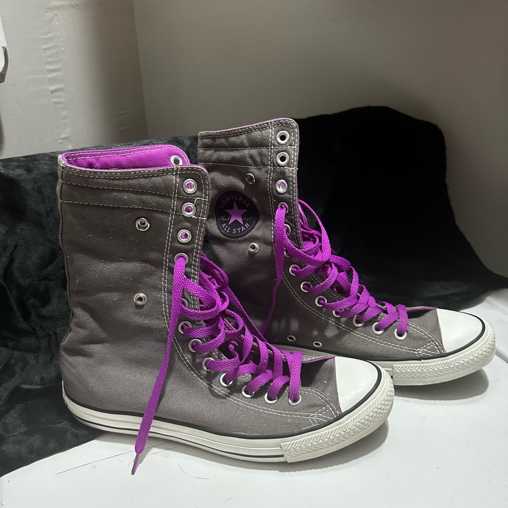 Vintage Converse Fold Down High Tops Women’s 10 - Picture 3 of 5